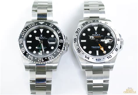 rolex explorer ii or gmt master ii|rolex explorer ii size comparison.